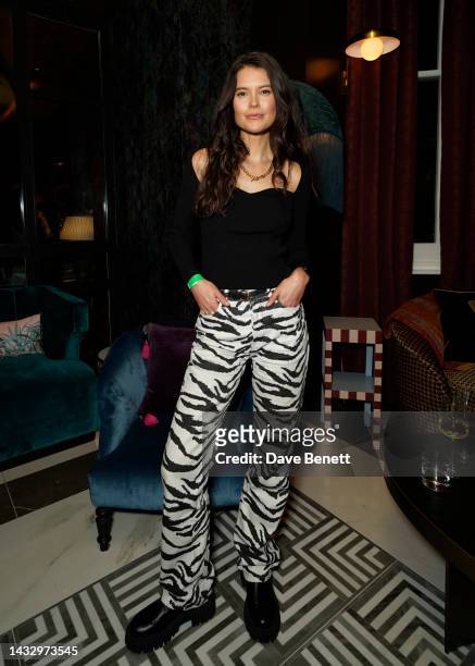Sarah Ann Macklin attends The Other House South Kensington launch party at The Other House on October 12, 2022 in London, England.