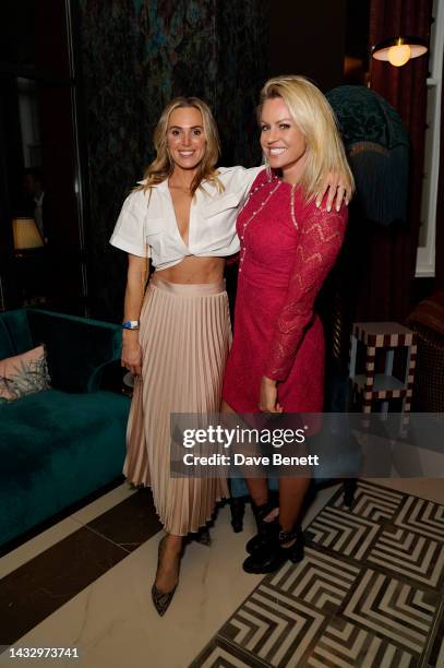 Sarah Lindsay and Chemmy Alcott attend The Other House South Kensington launch party at The Other House on October 12, 2022 in London, England.