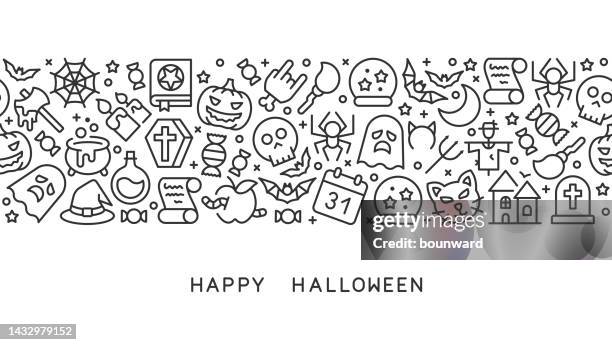 ilustrações de stock, clip art, desenhos animados e ícones de halloween line icon background - coffin