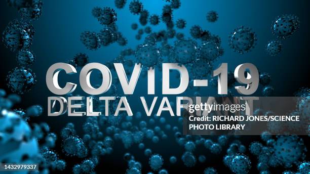covid-19 delta variant, illustration - delta variante covid 19 stock-grafiken, -clipart, -cartoons und -symbole