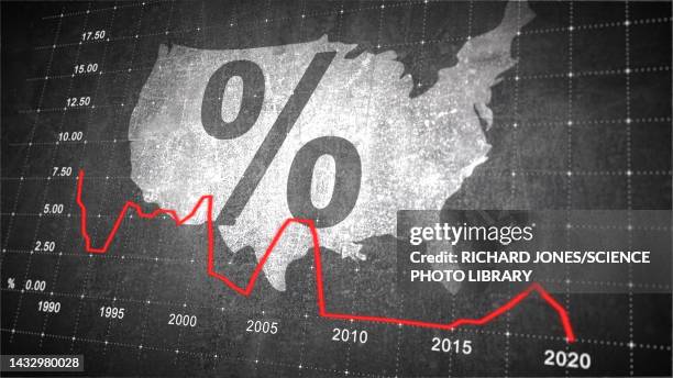 united states interest rates, illustration - years since clinton lewinsky scandal broke stock illustrations