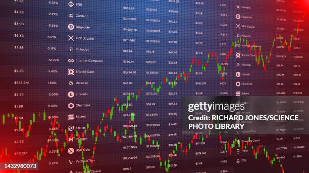 cryptocurrency digital currency exchange, illustration - ether stock illustrations