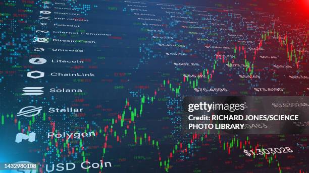 cryptocurrency digital currency exchange, illustration - digital currency stock illustrations