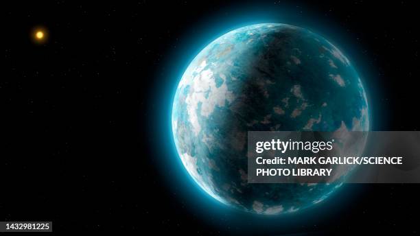 ilustrações, clipart, desenhos animados e ícones de icy exoplanet - extrasolar planet