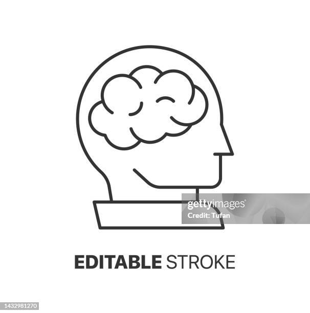 ilustrações de stock, clip art, desenhos animados e ícones de human brain icon. people brain logo. head and brain clipart. idea, opinion and mind vector - brain stem