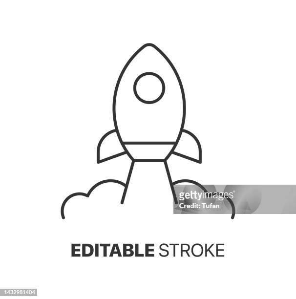 raketensymbol. raketenschiff logo. launch, fast, raumschiff und raketenschiff logo-vektor - launchparty stock-grafiken, -clipart, -cartoons und -symbole