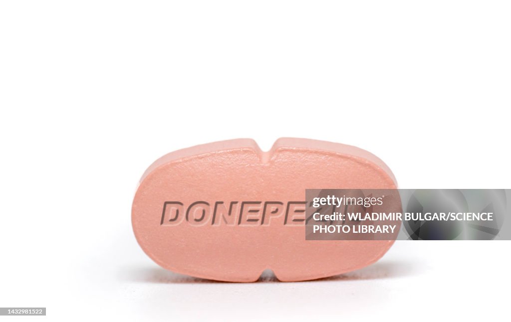 Donepezil pill, conceptual image