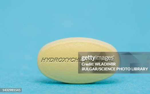 Hydroxychloroquine pill, conceptual image Hydroxychloroquine pill, conceptual image