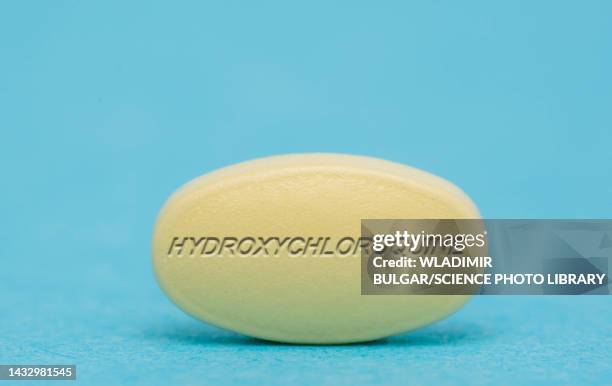 hydroxychloroquine pill, conceptual image - chloroquine 個照片及圖片檔