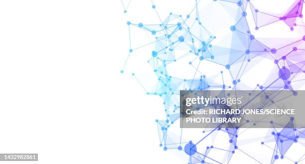 connectivity, abstract illustration - molecule stock-grafiken, -clipart, -cartoons und -symbole