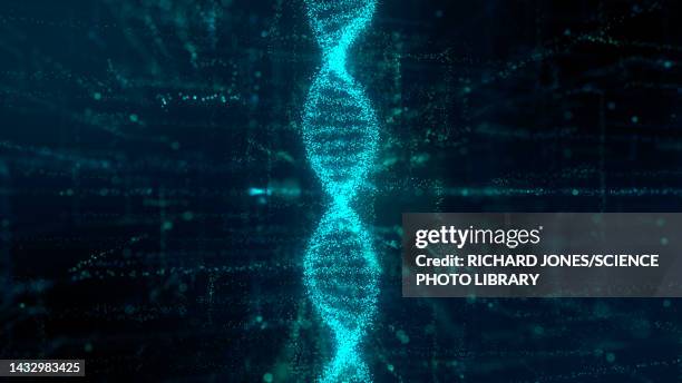 dna molecule, illustration - genomics stock illustrations