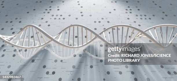 genetics research, conceptual illustration - next generation sequencing stock illustrations