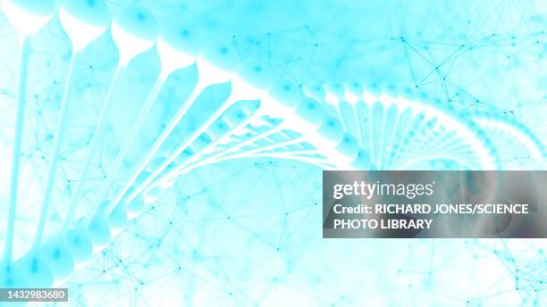 dna molecule, illustration - genomics stock illustrations