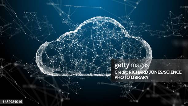 cloud computing, conceptual illustration - smart stock illustrations