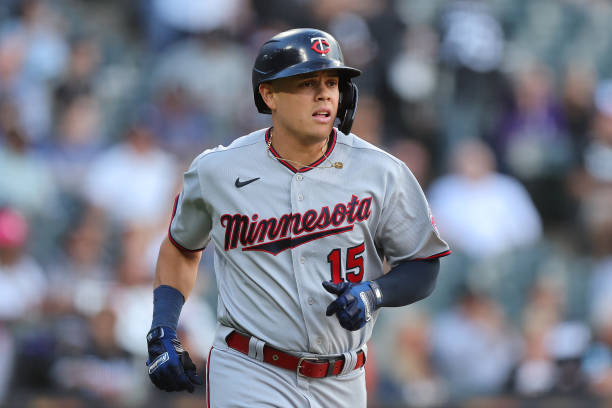 Gio Urshela of the Minnesota Twins in action against the Chicago White Sox at Guaranteed Rate Field on October 05, 2022 in Chicago, Illinois.