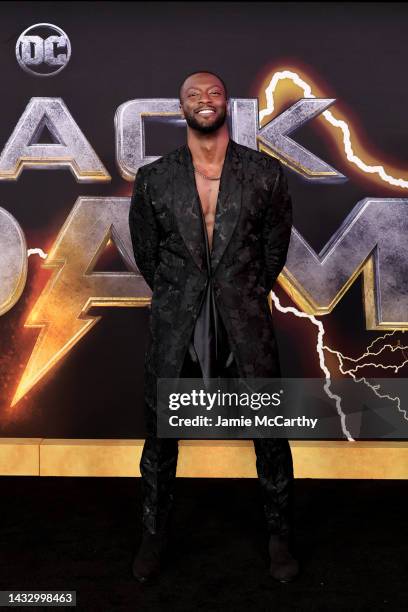 Aldis Hodge attends DC's "Black Adam" New York Premiere at AMC Empire 25 on October 12, 2022 in New York City.