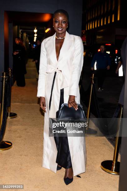 Danai Gurira is seen in Midtown on October 12, 2022 in New York City.