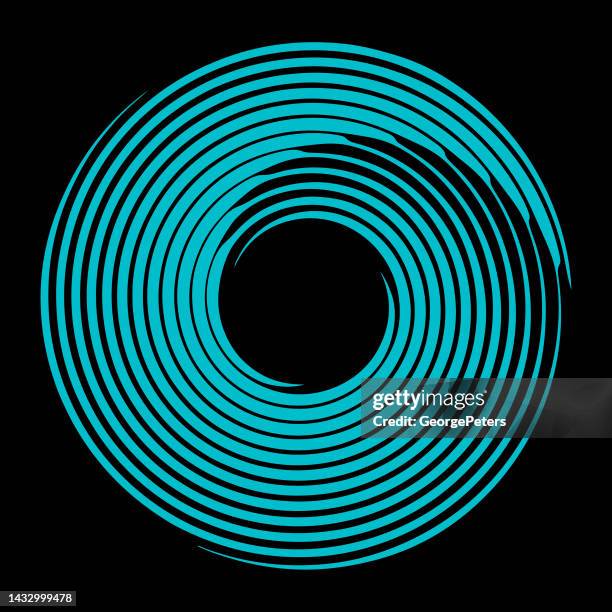 spiral concentric pattern - convex lens stock illustrations