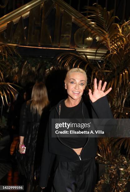 Paola Barale attends the Jackie O' 50th Anniversary on October 12, 2022 in Rome, Italy.