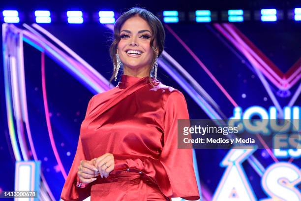 Marisol González poses for a photo during the Press Conference of 'Quien es la Mascara' tv show at Televisa San Angel on October 12, 2022 in Mexico...