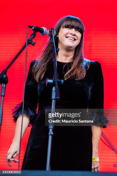 Singer Cat Power performs live on stage during Popload Festival 2022 at Centro Esportivo Tiete on October 12, 2022 in Sao Paulo, Brazil.
