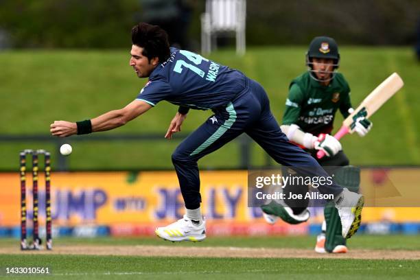 Mohammad Wasim of Pakistan fails to field the ball during game six of the T20 International series between Bangladesh and Pakistan at Hagley Oval on...
