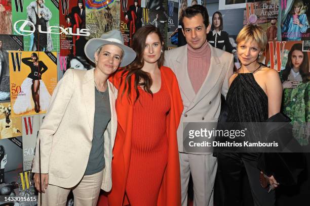 Samantha Ronson, Grace Gummer, Mark Ronson and Annabelle Dexter-Jones attend W Magazine 50th Anniversary presented By Lexus at Shun Lee on October...