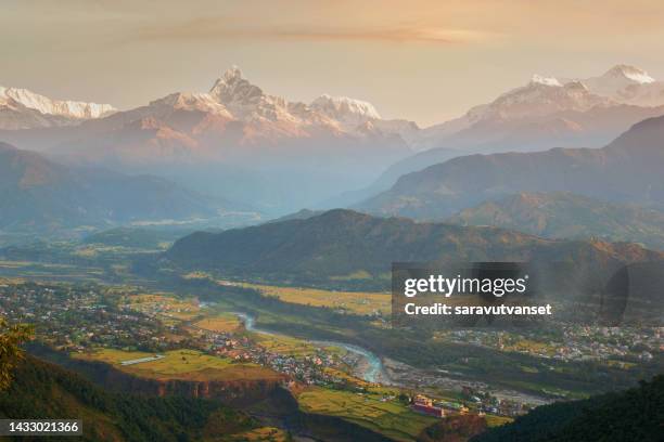 city of pokhara, nepal - pokhara stock pictures, royalty-free photos & images