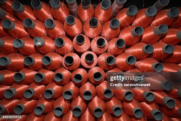 textile coils and rope, textile machine - polyester stock pictures, royalty-free photos & images