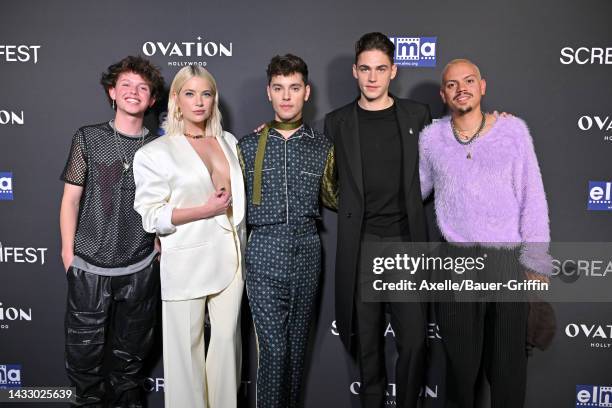 Jacob Sartorius, Ashley Benson, Max Harwood, Hero Fiennes Tiffin and Evan Ross attend Screamfest LA Screening of WellGo USA's "The Loneliest Boy In...