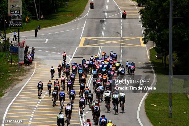 General view of the Peloton compete during the 26th Le Tour de Langkawi 2022, Stage 3 a 124.2km stage from Putrajaya to Genting Highlands 1649m /...