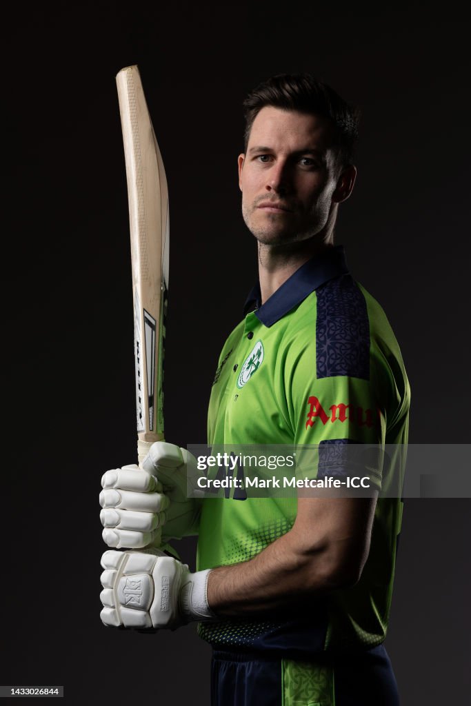 Dockrell George Dockrell poses during the Ireland ICC Men's T20 Cricket World ...