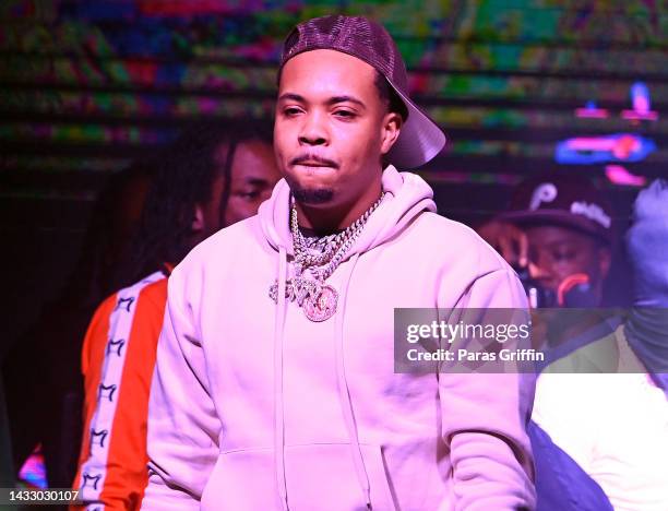 Rapper G Herbo performs onstage during the 2022 Clark Atlanta University Homecoming concert at Forbes Arena on October 12, 2022 in Atlanta, Georgia.