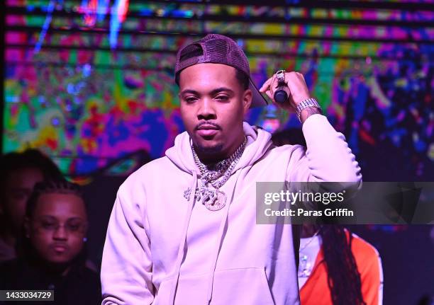 Rapper G Herbo performs onstage during the 2022 Clark Atlanta University Homecoming concert at Forbes Arena on October 12, 2022 in Atlanta, Georgia.