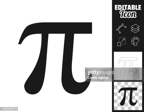 pi. icon für design. leicht editierbar - pi stock-grafiken, -clipart, -cartoons und -symbole