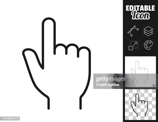 bildbanksillustrationer, clip art samt tecknat material och ikoner med hand cursor - pointer. icon for design. easily editable - pekfinger