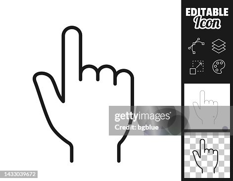 Hand cursor - pointer. Icon for design. Easily editable Hand cursor - pointer. Icon for design. Easily editable