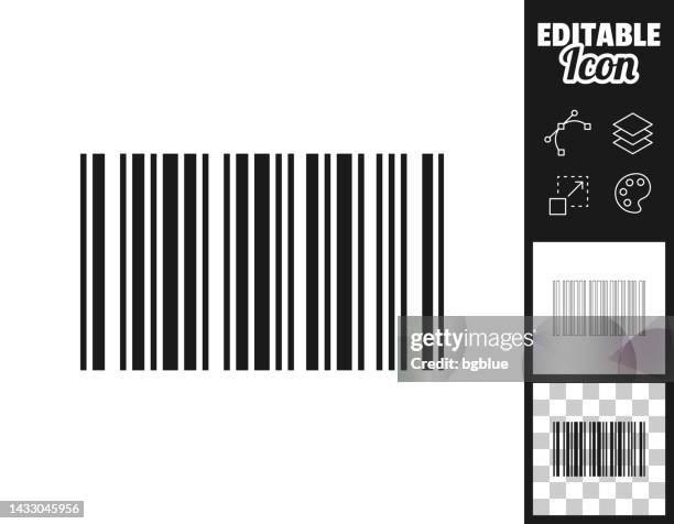 ilustraciones, imágenes clip art, dibujos animados e iconos de stock de código de barras. icono para el diseño. fácilmente editable - barcode scanner