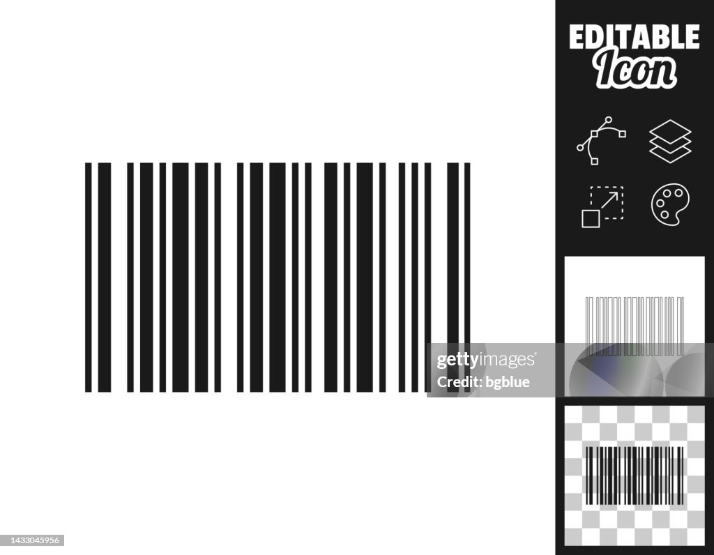 Código de barras. Ícone para design. Facilmente editável