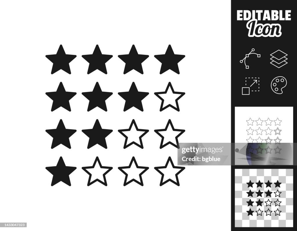 Sternebewertung. Icon für Design. Leicht editierbar