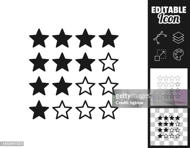 star rating. icon for design. easily editable - celebrities stock illustrations
