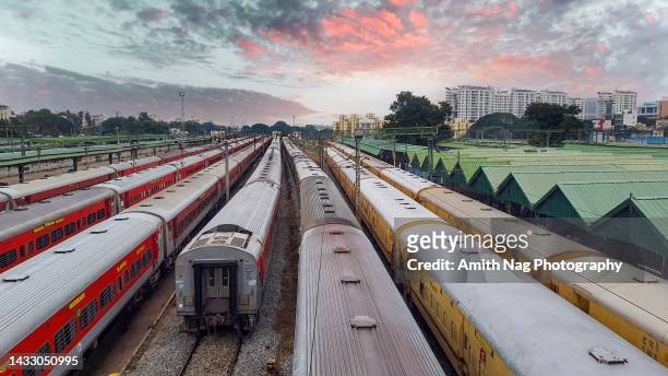 bangalore city railway station - india train stock pictures, royalty-free photos & images