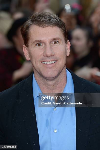 Author Nicholas Sparks attends "The Lucky One" European film premiere at the Bluebird on April 23, 2012 in London, England.