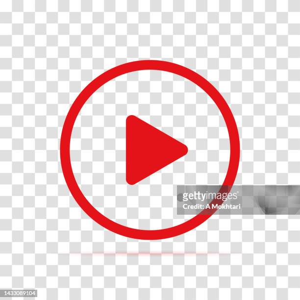 play button icon on a transparent background. - youtube star stock illustrations
