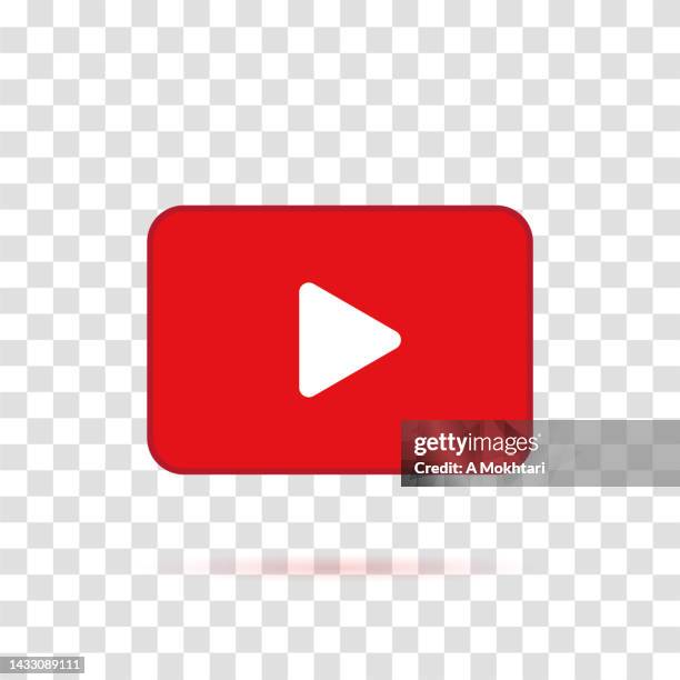 play button icon on a transparent background. - youtube star stock illustrations