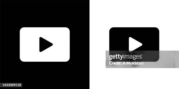 stockillustraties, clipart, cartoons en iconen met playe button icon. - tutorial