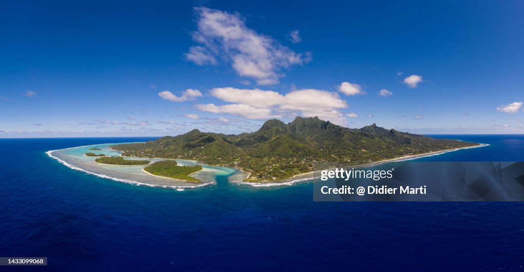 Panorama of Rarotonga in the Cook islands