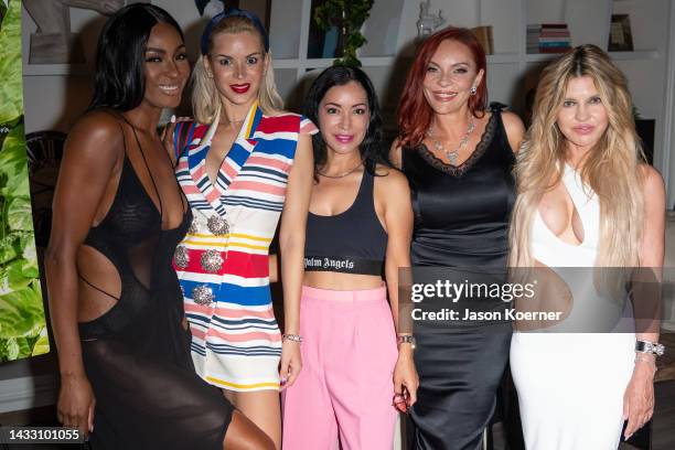 Guerdy Abraira, Krystyna Laukien, Carmit Bacha and Ela Prusynska attend Retreat Magazine Issue 25 "Islands Issue" Launch With Cover Star Guerdy...