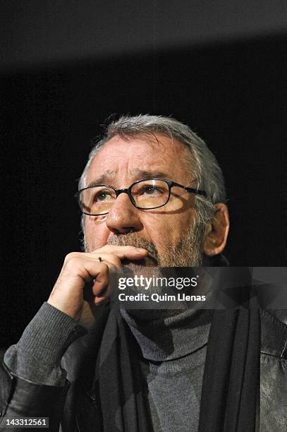 Spanish actor Jose Sacristan poses for a portrait session after the press preview of the film 'Madrid 1987' at Berlanga Cinema on April 12, 2012 in...