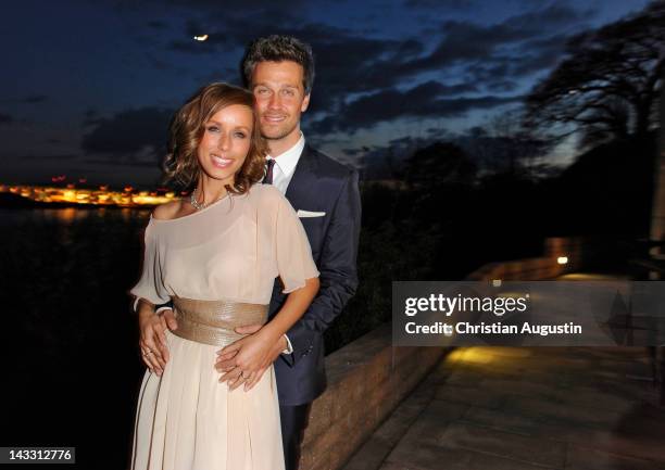 Annemarie Warnkross and Wayne Carpendale attend honouring ceremony of "Couple of the year" at Hotel Louis C. Jacob on April 23, 2012 in Hamburg,...